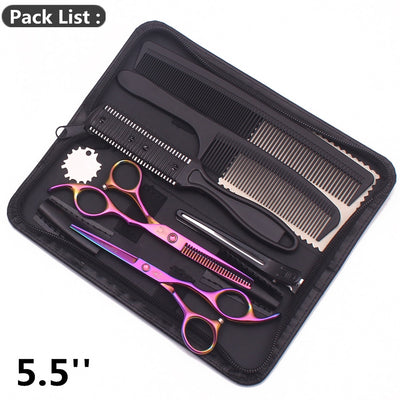 Hair Scissors 5.5 6.0 Professional Hairdressing Scissors Thinning Barber Scissor Set Hair Cutting Scissors 440C Japan Steel 888#