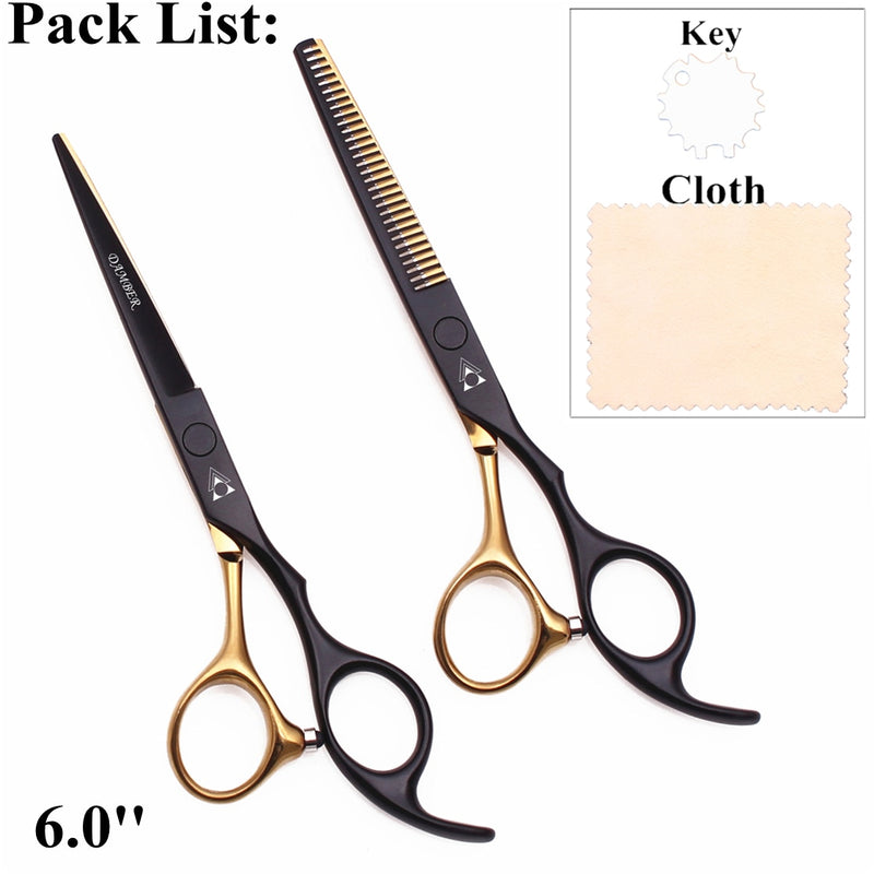 Hair Scissors 5.5 6.0 Professional Hairdressing Scissors Thinning Barber Scissor Set Hair Cutting Scissors 440C Japan Steel 888