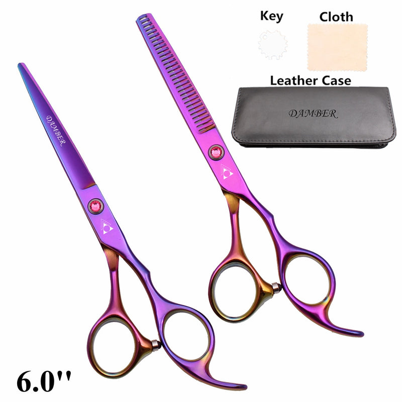 Hair Scissors 5.5 6.0 Professional Hairdressing Scissors Thinning Barber Scissor Set Hair Cutting Scissors 440C Japan Steel 888