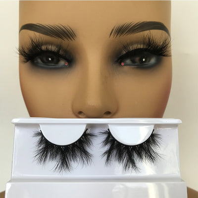 Sleek Chic Fluffy False Eyelashes 25mm Mink Lashes Wholesale Long Full Strip Lashes Vendors Mink Eyelashes Extension Bulk 1 Pair