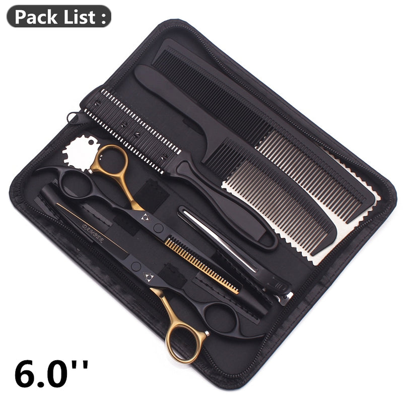 Hair Scissors 5.5 6.0 Professional Hairdressing Scissors Thinning Barber Scissor Set Hair Cutting Scissors 440C Japan Steel 888