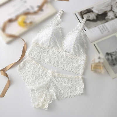 Sexy Lace Underwear French Bra Set Comfortable Women Bras Lingeries Ladies Underwear Suit