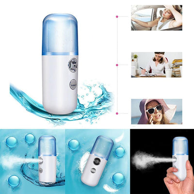 Portable Hydrating Mist Face Sprayer Facial Nebulizer Steamer USB Moisturizing Skin Care Mini 30ml Spray Beauty