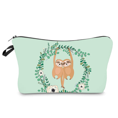 Jomtokoy Women Cosmetic Bag Sloth pattern Digital Printing Toiletry bag For Travel organizer Makeup Bag hzb1010