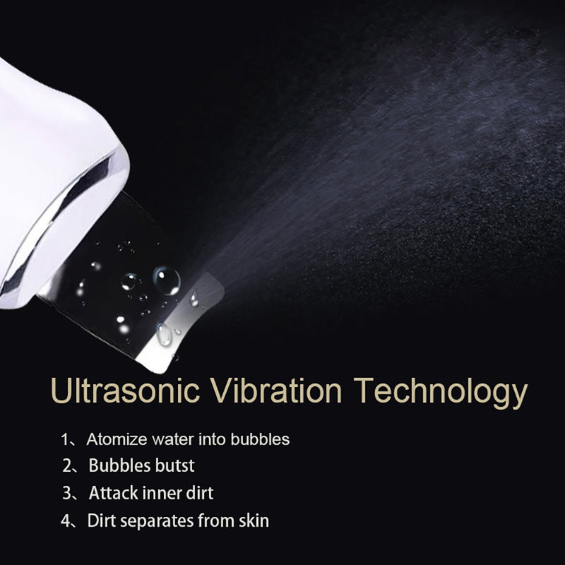 Ultrasonic Blue Light Face Deep Cleaning Skin Scrubber Remove Dirt Blackhead Reduce Wrinkles spots Facial Skin Whitening Lifting