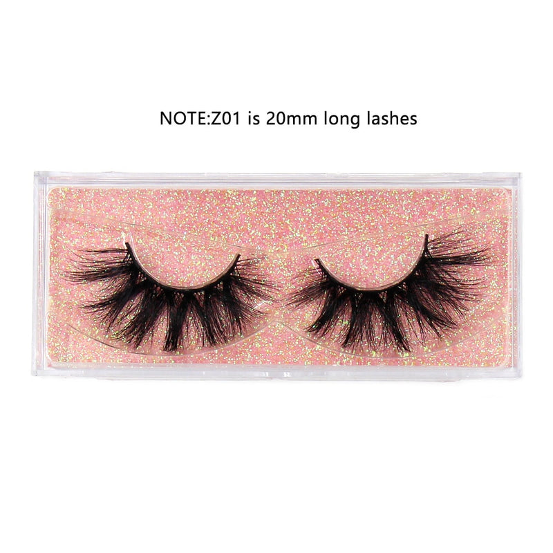 FOXESJI Lashes Mink Eyelashes 3D Handmade Fluffy Dramatic Volume Thick Mink Lashes False Eyelashes Cruelty free Eyelash Makeup