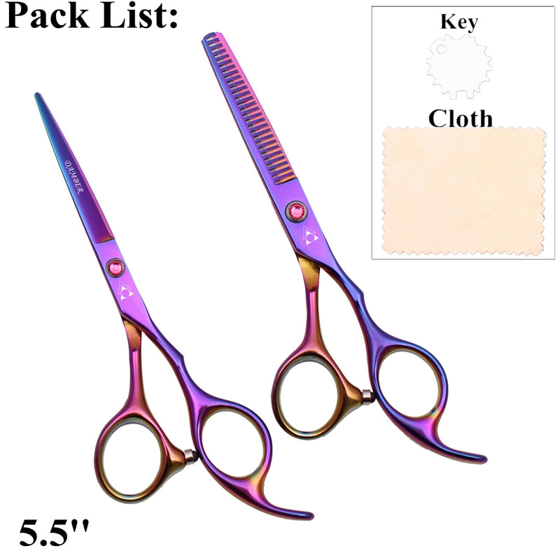 Hair Scissors 5.5 6.0 Professional Hairdressing Scissors Thinning Barber Scissor Set Hair Cutting Scissors 440C Japan Steel 888