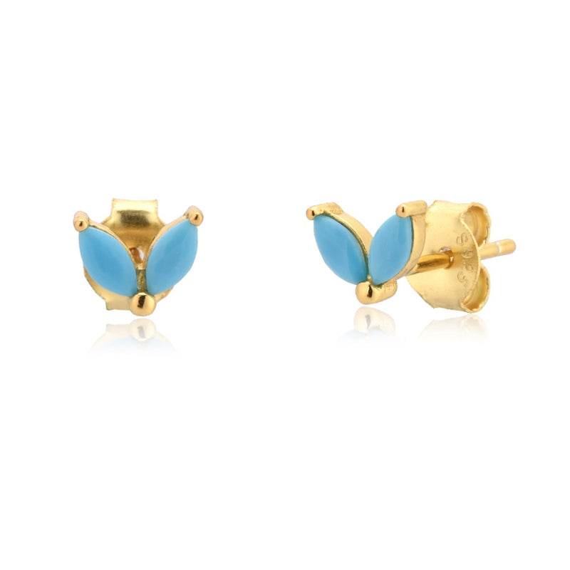ANDYWEN 925 Sterling Silver Turquoises Green Stud Earring Piercing Ohrringe Pendiente Luxury Women Jewelry Fashion Party