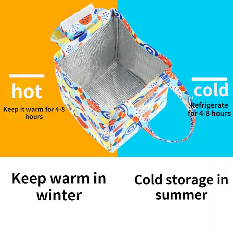 Fashion Lunch Bag Insulated Thermal  Lovely Cat Multicolor Breakfast Box Bags Women Portable Hand Pack Picnic Travel Products