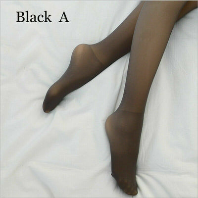 Winter Legs Fake Translucent Stockings Warm Fleece Pantyhose Thicken High Elasticity Slim Stretchy Outdoor Tights Mujer WOMEN