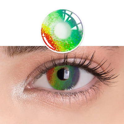UYAAI 2pcs Halloween Colorful Contact Lenses Anime Cosplay Eye Lenses multicolored lenses Lenses White Black Red Lenses