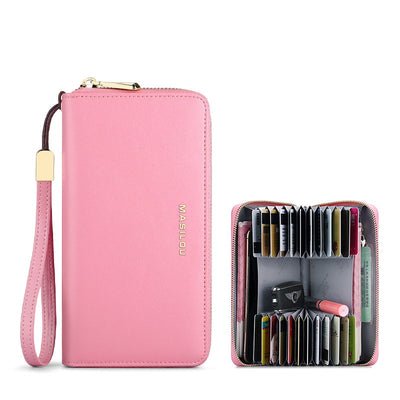 Women&#39;s Long Zipper Wallet Genuine Leather Wallets for Women RFID Blocking Clutch Bag Credit Card Holder Bag Purses Wallet Men