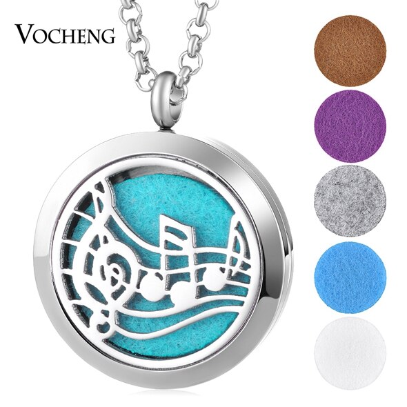 Aromatherapy Diffuser Locket Pendant Necklace Feather 316L Stainless Steel Magnetic Randomly Send 10pcs Oil Pads ACCESSORI Gift