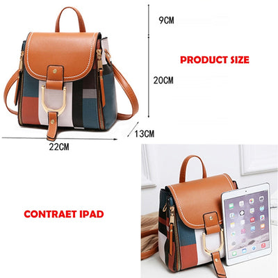 KM Fashion Mini Backpack Women Soft Touch Multi-Function Small Backpack Female Leather Shoulder Bag Crossbody Bag Girl Purses