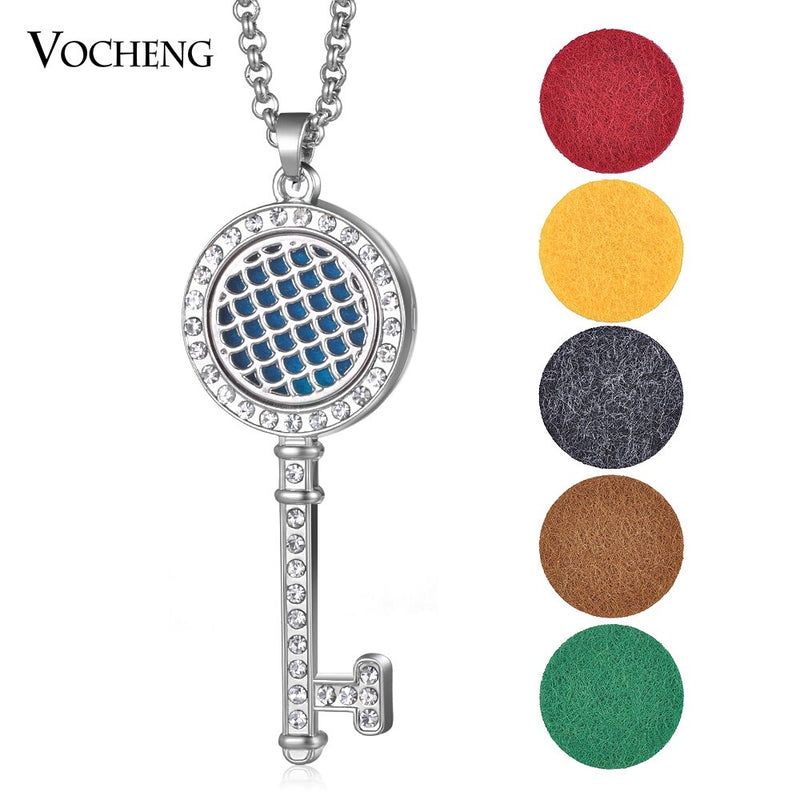 Aromatherapy Diffuser Locket Pendant Necklace Feather 316L Stainless Steel Magnetic Randomly Send 10pcs Oil Pads ACCESSORI Gift