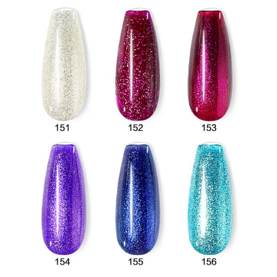 Beautilux Gel Nail Polish Kit Platinum Glitter Bling Gloss Holographic Mermaid Semi Permanent Nails Gels Lacquer Nail Varnish