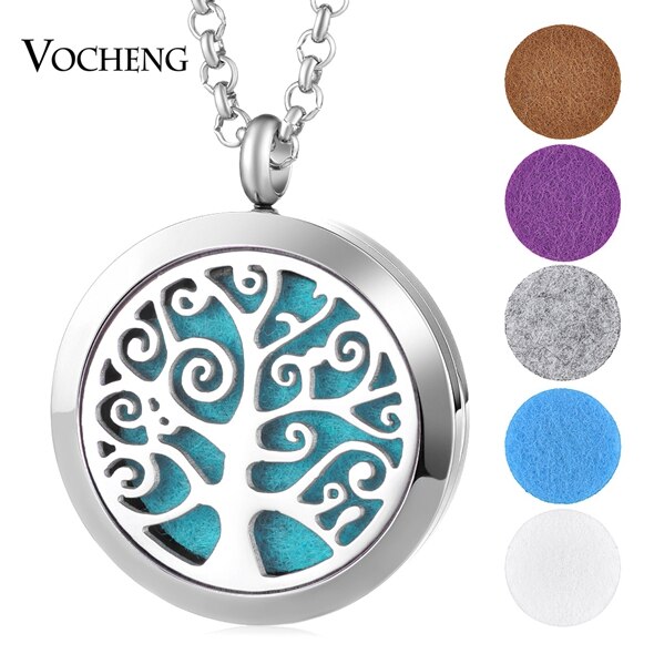 Aromatherapy Diffuser Locket Pendant Necklace Feather 316L Stainless Steel Magnetic Randomly Send 10pcs Oil Pads ACCESSORI Gift