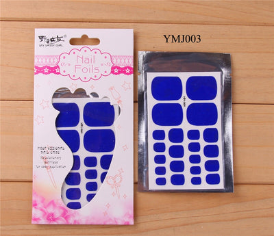 22tips Solid color Toenail Sticker Full Cover Waterproof  Wraps Toe Nail DIY  Art Accessories dark red/yellow/blue