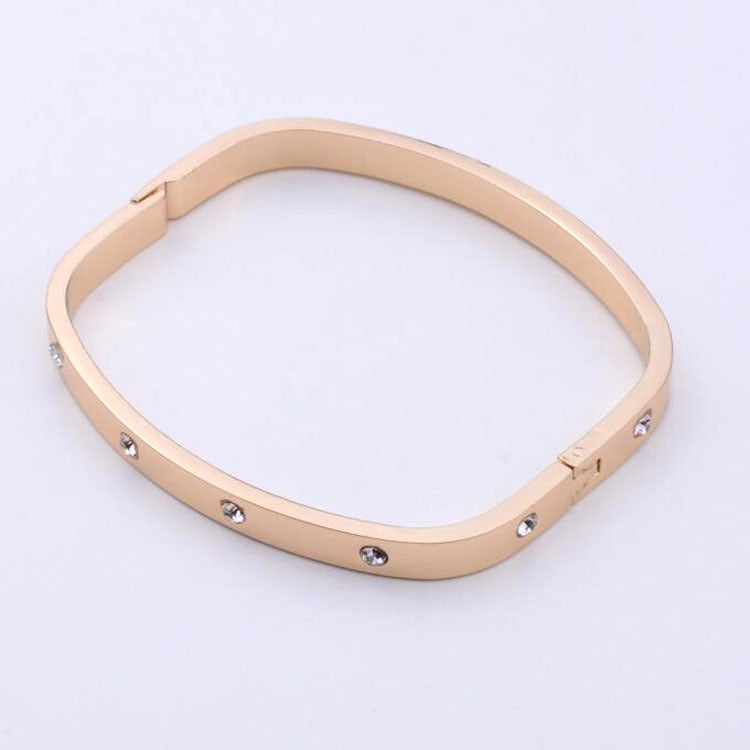 Hot Luxury Rose Gold Stainless Steel Bracelets Bangles Female Heart Forever Love Brand Charm Bracelet for Women Famous Jewelry