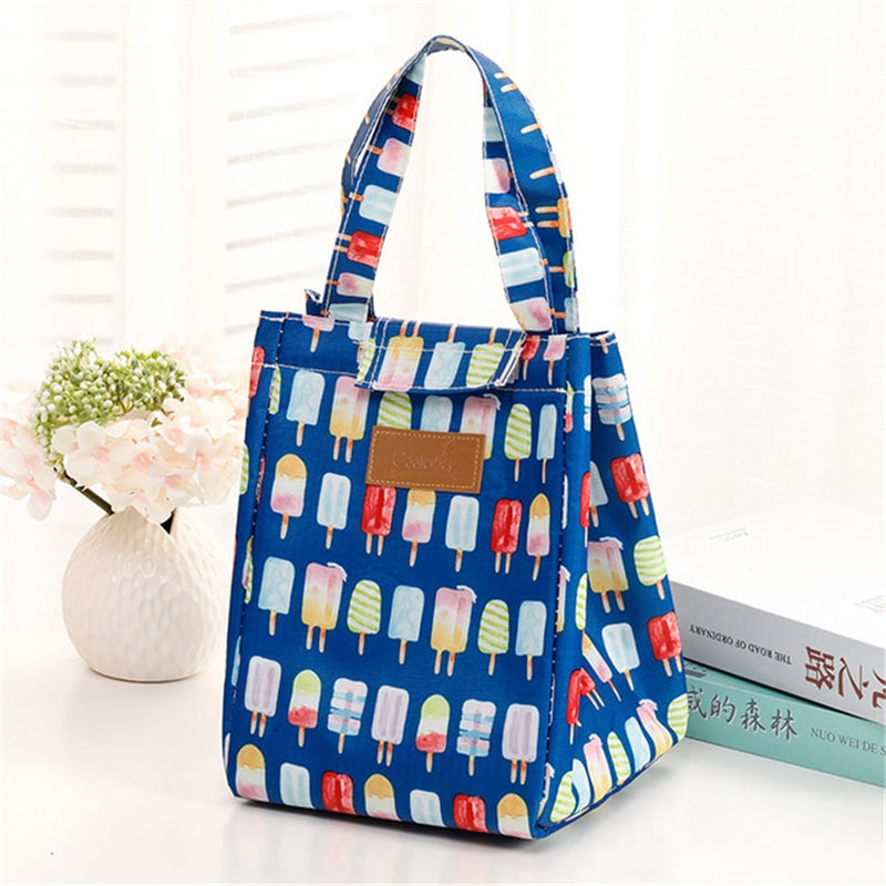 Fashion Lunch Bag Insulated Thermal  Lovely Cat Multicolor Breakfast Box Bags Women Portable Hand Pack Picnic Travel Products