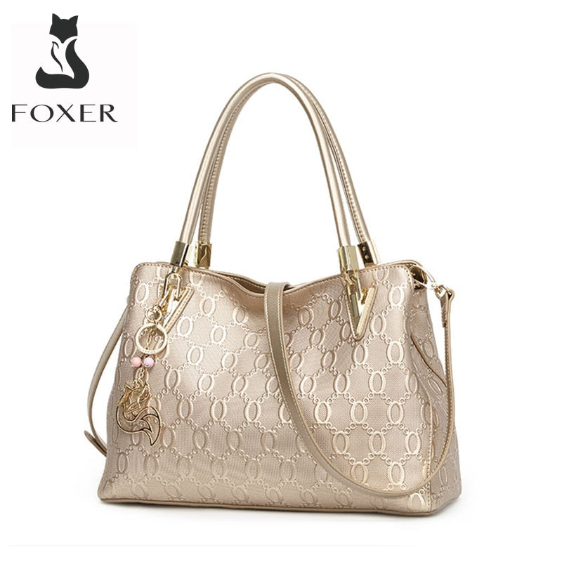 FOXER Occident Style Gold Totes Women&