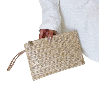 Round Straw Beach Bag Vintage Handmade Woven Shoulder Bag Raffia circle Rattan bags Bohemian Summer Vacation Casual Bags