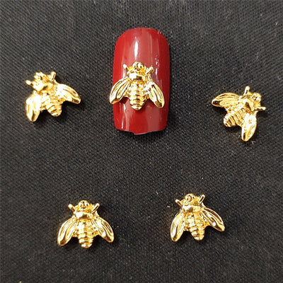 20Pc Big Nail Art Metal Nail Decoration 3d Kawaii Insect Animal Dekors Bling Nailart Supply Charms Bee Stud Flat Back Rhinestone