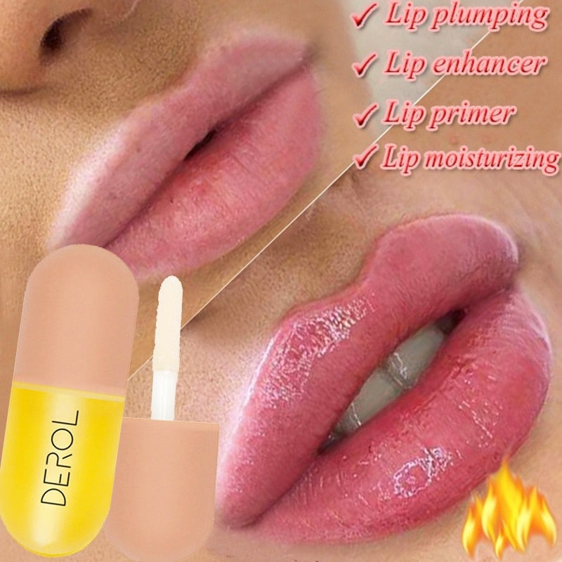 1pcs Ginger Lips Gloss Oil Moisturizing Reduce Lip Fine Lines Care Essence Serum Long Lasting Makeup Liquid Lipsticks Cosmetic