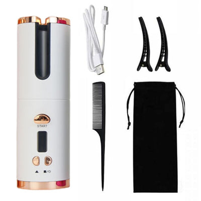 Wireless Auto Rotat Ceramic Hair Curler USB Rechargeable Portable Auto Curler LED Display Temperature Magic Curler Dropshipping