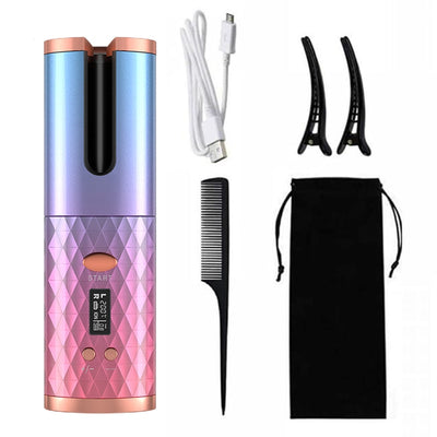 Wireless Auto Rotat Ceramic Hair Curler USB Rechargeable Portable Auto Curler LED Display Temperature Magic Curler Dropshipping